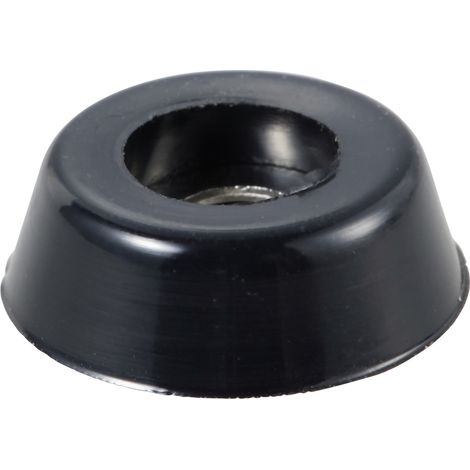 TRU COMPONENTS TC-11654308 Pied d'appareil vissable, rond noir (l x H) 15 mm x 5 mm 1 pc(s) R923442