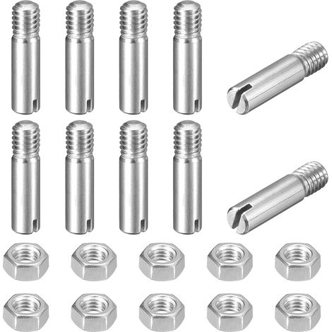 10Pcs Goujon Cylindrique À Fente M4 x 16mm 304 Acier Inoxydable (1/5)