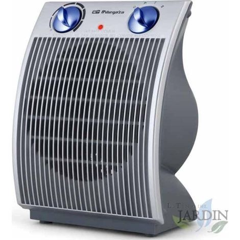 Riscaldatore verticale Orbegozo. Due livelli di potenza: 1100W-2200W. Posizione del ventilatore. Termostato con regolazione prog
