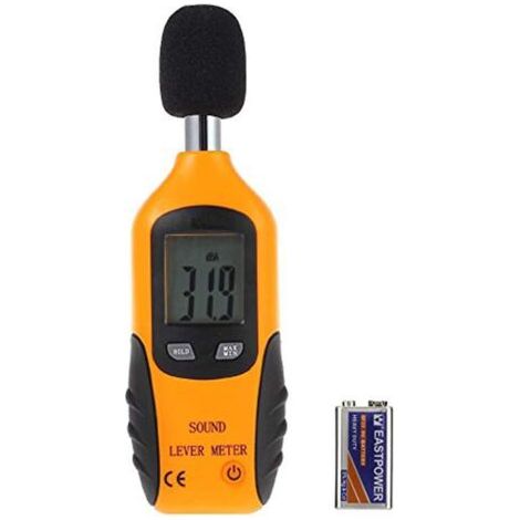 BUNTHAUS Tragbarer digitaler Schallpegelmesser 30 dB bis 130 dB mit LCD-Display für Fabriken und Straßen (1/5)