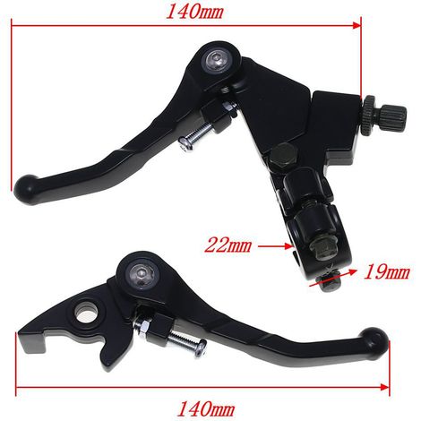 Black anti-fall folding brake lever for off-road vehicles, twisted brake lever, exclusive anti-fall folding brake lever for off-road vehicles (1/5)
