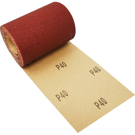 Dapetz ® 5m Sanding Rolls 40 Grit Aluminium Oxide Abrasive Sanding Paper for Sanding Grinding Polishing Wood, Paint, Plaster, Filler, Metal, Glass and More, 115mm Wide Sandpaper (1/5)
