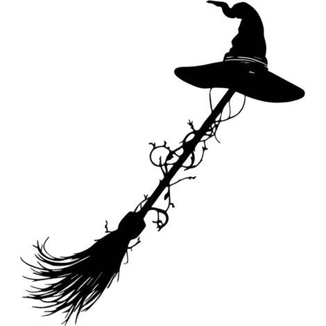 Balai de Sorcière Mural Halloween Accessoire de Scène Effrayant Suspendable Décoration Murale Sculpture Balai Sorcière Pour La Chambre Le Salon Le Café La Classe La Maison Hantée Et La (1/5)