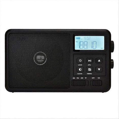Portable Internet radio Reception FM Bluetooth Radios haut-parleur LCD écran support Alarm Clock Sleep Timer Plug (1/5)