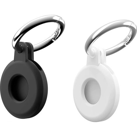 Etui AirTag - Protection En Silicone Épais - Trou Pour Lanière De Sécurité - Lavable - Compatible Avec AirTag Apple - Par 2 (1/5)