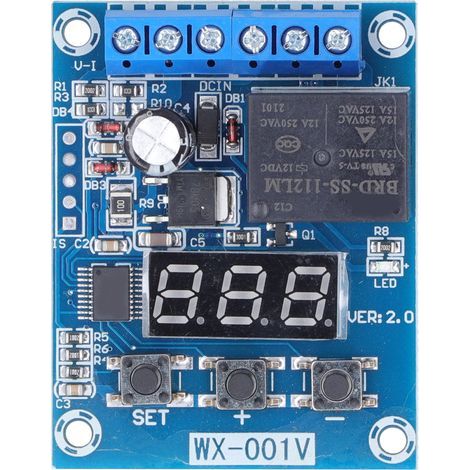 Module de détection de tension numérique 12 V avec relais temporisé, modes multiples, capteur de tension, module de minuterie numérique (1/5)