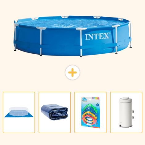 Intex Piscine Tubulaire Ronde - 366x76 cm - 5-pièces  S123 (1/5)