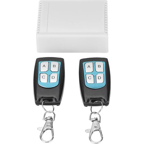 Interrupteur à distance sans fil 433 MHz CC 12 V, relais à distance 4 canaux pour éclairage, portes électriques et voitures (1/5)