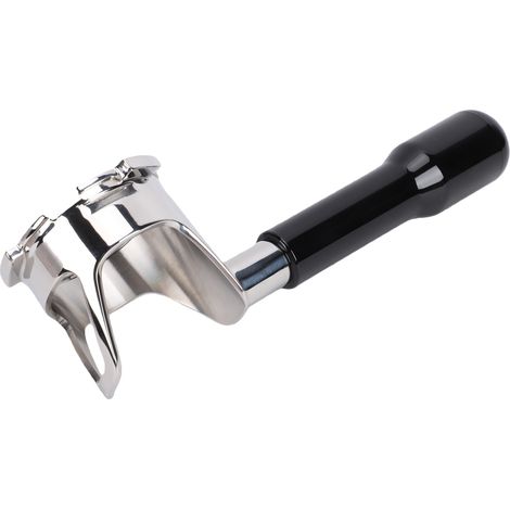 Porte-filtre sans fond de 54 mm compatible avec la machine à café Luxe Café Premier, en acier inoxydable, 3 oreilles (1/5)