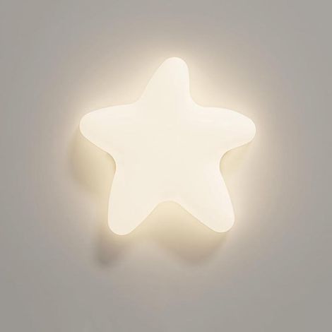 Plafonnier LED dimmable 10 W pour chambre d'enfant, forme étoile, style moderne, blanc (1/5)
