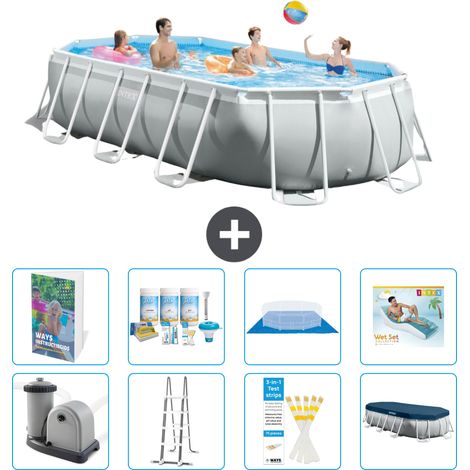 Intex Piscine Prism Frame Ovale - 503x274x122 cm - 9-pièces  S683