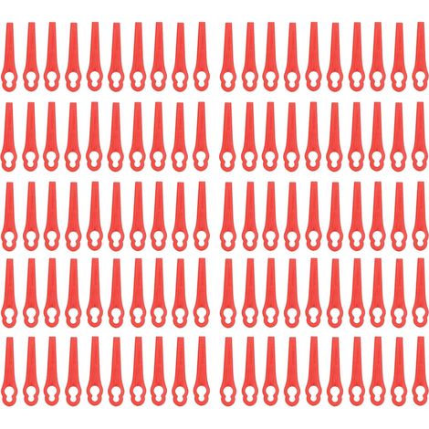 100 Pcs Plastic Lawn Mower Cutting Blades Replacement Cutting Tool for Home Lawn Mower (1/5)