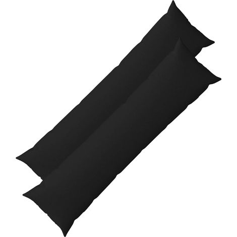 vidaXL Cushion with Pillow HEERLEN 2 pcs Black Fabric (1/5)