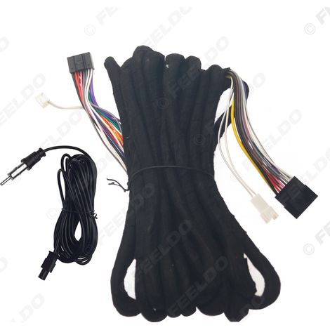 Câble d'extension de 6 mètres pour système de navigation Android grand écran (connecteur 16 broches), câble série de 6 mètres (connecteur 8 broches) + antenne FAKRA de 6 mètres
