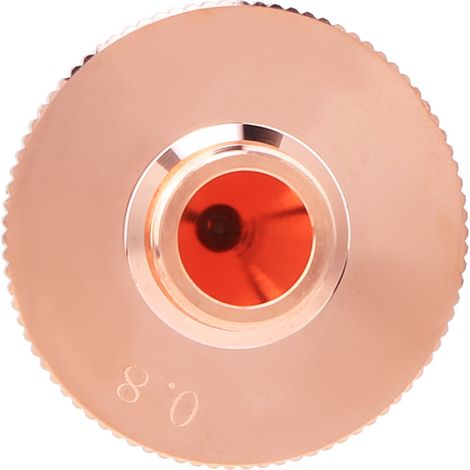 1 buse laser monocouche en laiton pour machines de découpe laser à fibre CO2 0,8/1,0/1,2/1,4/1,5 mm 0,8 mm (1/5)