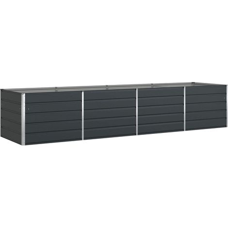 Jardinera Antracita 385 x 100 x 75 cm Acero Galvanizado vidaXL