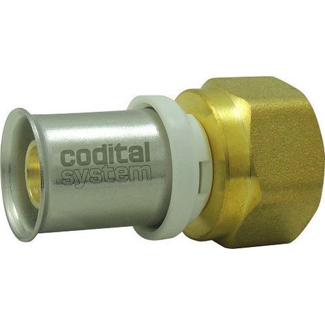 Racor de latón multicouche TH fijo hembra 15x21 para tubo 20mm