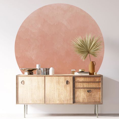 Sticker mural rond / cercle - Couleur Tendance - Diamètre 30 cm - Adhésif MAT (1/3)