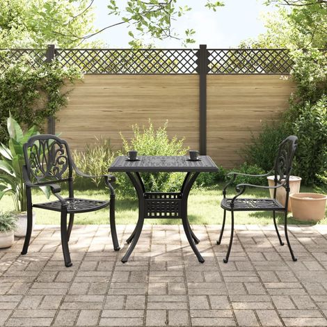 Maison Exclusive - Set da Bistrot 3 pz Nero in Alluminio Pressofuso (1/5)