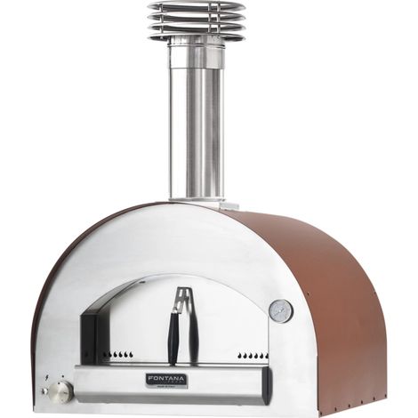 forno pizza a gas fontana "margherita" colore rosso 2 pizze
