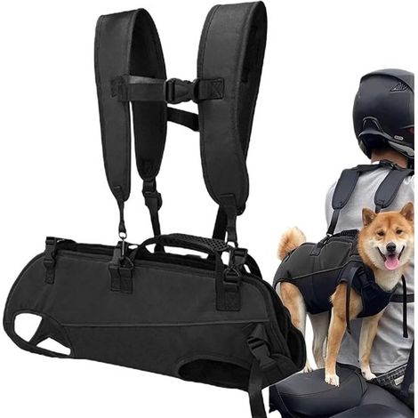 Zaino per cani, borsa per il trasporto di cani, tracolla regolabile con supporto per le zampe, imbracatura traspirante e confortevole, supporto multifunzionale durante il gioco (1/5)