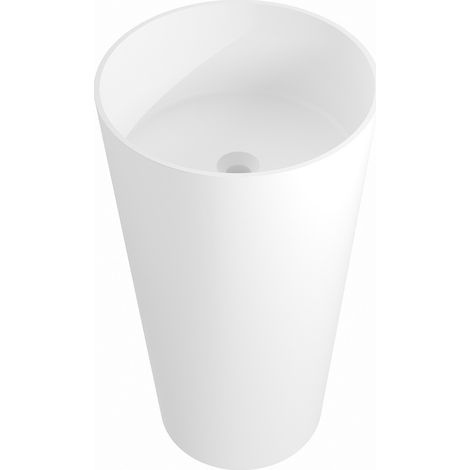 Mexen Onyx-01 lavabo autoportant en conglomérat 45 x 45 cm, blanc mat - 26524500 (1/5)