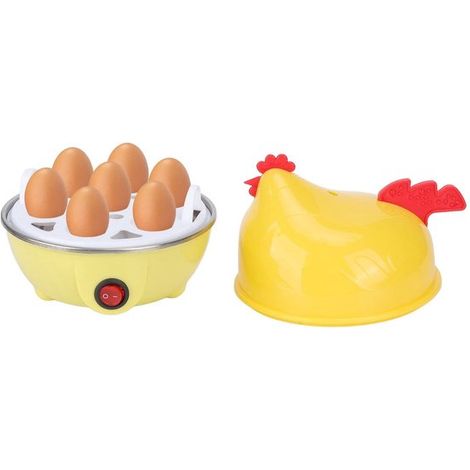 Cocedor de huevos eléctrico multifuncional con forma de pollo - Rápido - Mini máquina para desayunos - Apagado automático - 7 huevos (1/5)