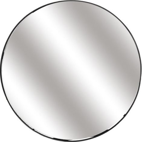 Miroir rond avec étagère en fer 45 cm (1/4)