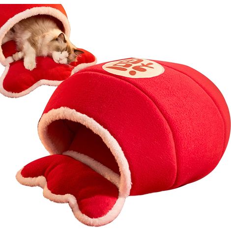 Couverts pour ChatsAntidrapant Maison Chaude Design Rouge (1/5)