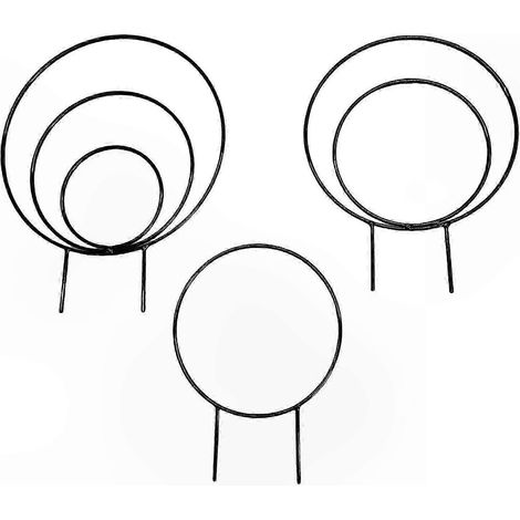 Set aus 3 goldfarbenen Metallspalieren für Topfpflanzen, feine Wachstumsstützen für Kletterpflanzen und Blumen, ideal für Zimmergärten (1/5)