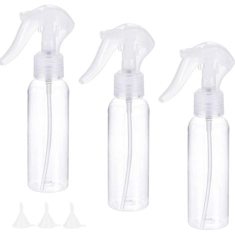 Set mit 3 x 200 ml Sprühflaschen – Transparenter Kunststoff – Verstellbare Düse – Für Garten und Haushalt – Weiß (1/5)