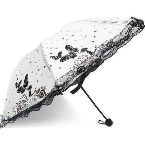 Parasol UV pliable – Léger – Femme – Compact – Protection solaire – Idéal pour petites femmes (1/5)