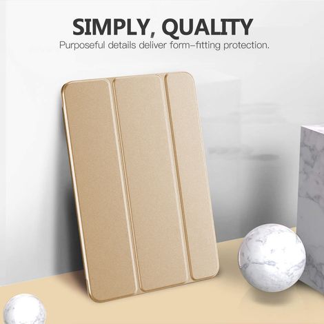 Étui pour iPad 9,7 pouces (2018) / iPad 6e génération (2017) / iPad 5e génération (2017) : coque intelligente légère avec dos souple en TPU et fonction veille/réveil automatique. (1/5)