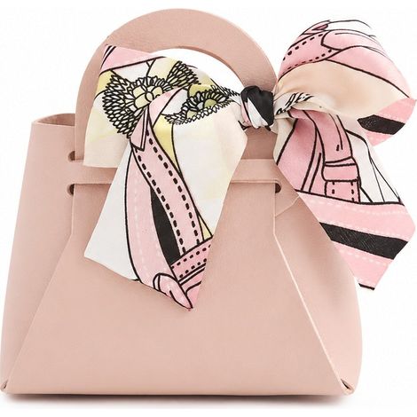 Bonturi Casa BORSETTA Bomboniera MINI FOULARD 10x5xH11 Cm Portaconfetti PINK 1 Pz (1/2)