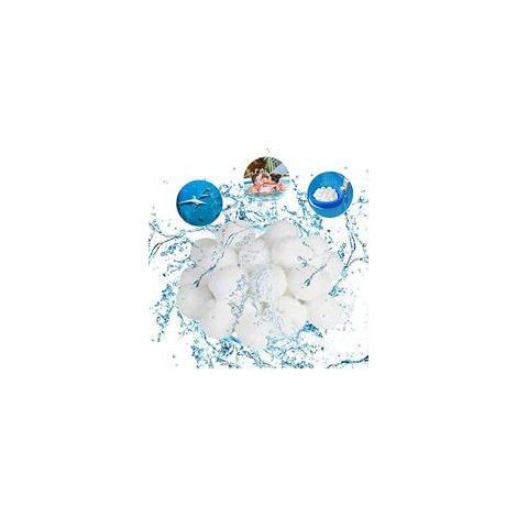 Boules filtrantes, boules filtrantes pour filtre à sable 700g, boules filtrantes mélangées 25 kg, boules filtrantes pour filtre à sable de piscine, bain de piscine, pompe à filtre, filtre à sable d'aq (1/4)