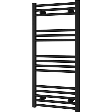 Reina Capo Black Electric Towel Rail 1000mm High x 500mm Wide (Standard Element) (1/5)