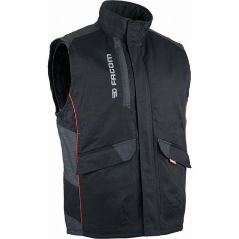 Chaleco acolchado FACOM Track Negro/Rojo Talla XXL - FXWW5000E-XXL