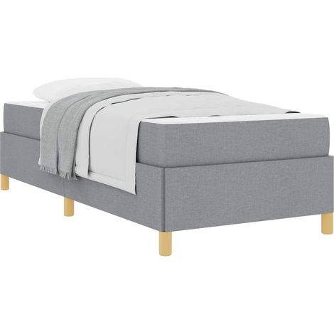 Maison Exclusive - Bettrahmen mit Matratze Hellgrau 90 x 200 cm S