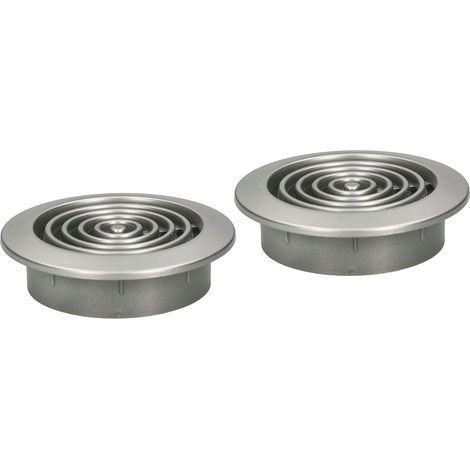 Kotarbau – Grille d'aération ronde satinée 45 mm – Avec moustiquaire – Installation facile – Pour ventilation intérieure et protection contre les insectes (1/5)