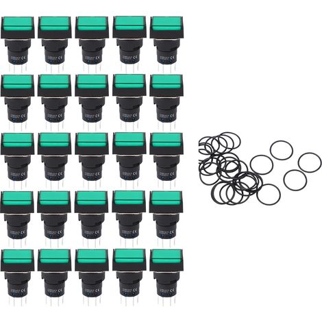 Bouton poussoir momentané sûr pour moteurs, appareils ménagers, DC AC 12V, interrupteur momentané facile d'emploi (1/5)