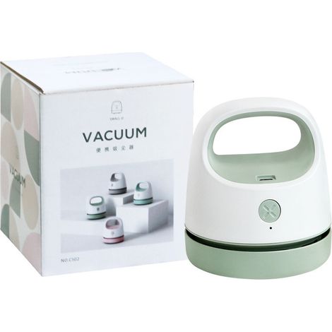 Aspirateur de bureau USB - Mini aspirateur portable sans fil - Aspirateur portable automatique pour voiture/maison - Vert (1/4)