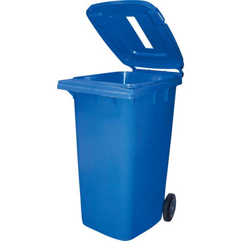 BRB 240 Liter Mülltonne mit Einwurfschlitz, BxTxH 580x740x1070 mm, blau