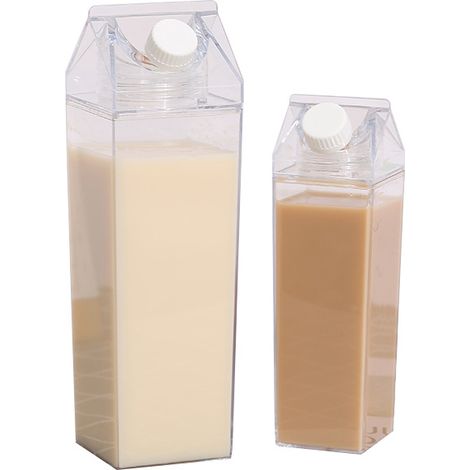 Bouteille d'eau transparente et élégante en brique de lait (1/5)