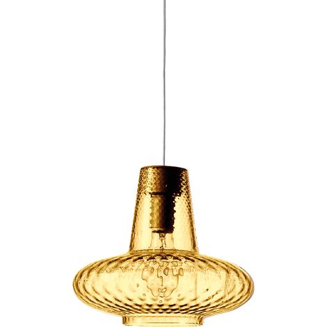 Suspension Giulietta Ø 320 X 3150 Mm. 1 X E27 70 W Hs-Ip20-Gris, Verre Ambré (1/5)