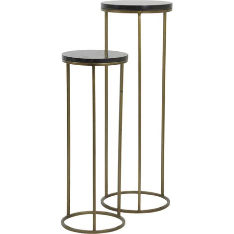 Set di colonne Light & Living SOBRINA in agata nera e bronzo
