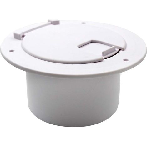 Cache-câble pour camping-car, bateau, remorque, blanc, 13,2 cm, couvercle remplaçable (1/5)