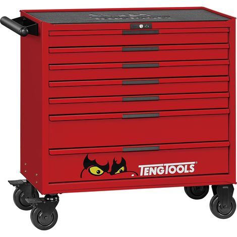 Servante à outils rouge 7 tiroirs large Teng Tools TSW37R7