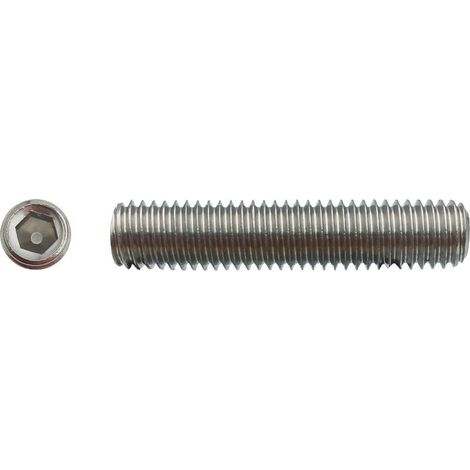 50 Vis Sans Tête 6 Pans Creux à Bout Plat STHC 12 x 35 mm - DIN 913 - Inox A2 - D-Work