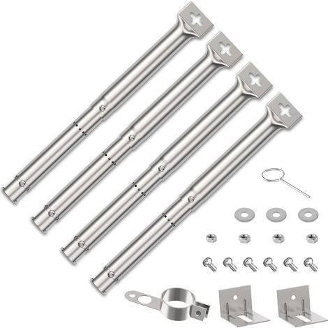 Tube de Brûleur Réglable pour Campingaz,Blooma,Charbroil,FirePlus,Pièces de Rechange de Universal Barbecue Brûleur en Acier Inoxydable,Brûleur Universel de Tube réglables (30,8cm a 44,9 cm, 3 piezas) (1/5)