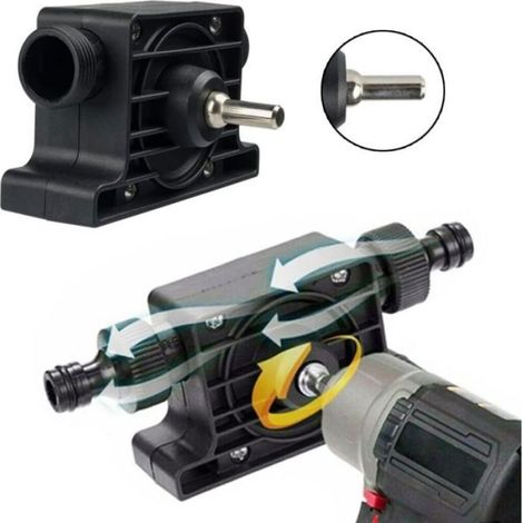 Pompe sur Perceuse pour Eau et Huile - Embout Pompe Fioul Gasoil pour Perceuse Électrique - Auto-Amorçante avec Raccords (1/5)